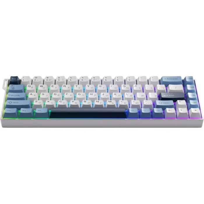 Клавиатура Ajazz AK680 V2 Ice Island Magnetic Switch USB UA Gray/Black (AK680-V2-I-GB) изображение 2