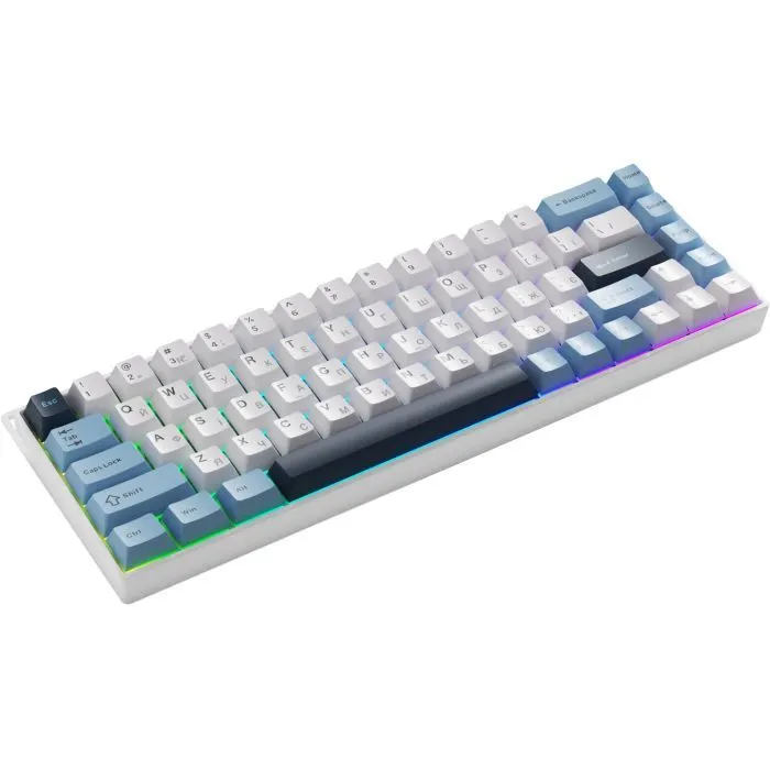 Клавиатура Ajazz AK680 V2 Ice Island Magnetic Switch USB UA Gray/Black (AK680-V2-I-GB) изображение 3