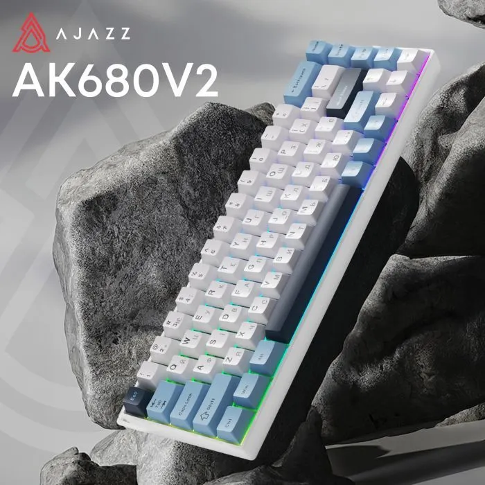 Клавиатура Ajazz AK680 V2 Ice Island Magnetic Switch USB UA Gray/Black (AK680-V2-I-GB) изображение 4