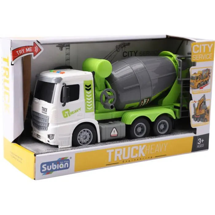 Машинка для детей Iggy Ziggy Бетоносмеситель Subian Truck Heavy Engineering 1:14 (3858894675975) изображение 2