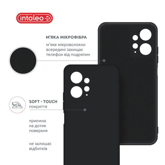 Чохол до мобільного телефона Intaleo Silicone Xiaomi Redmi Note 12 Black (1283126600999) зображення 5