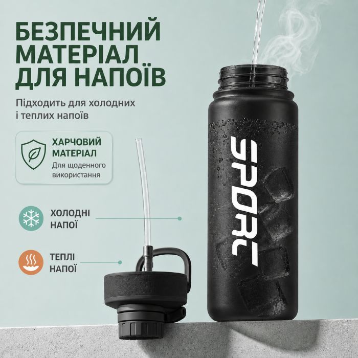 Пляшка для води Casno KXN-1319 880 мл Біла (KXN-1319_White) зображення 4