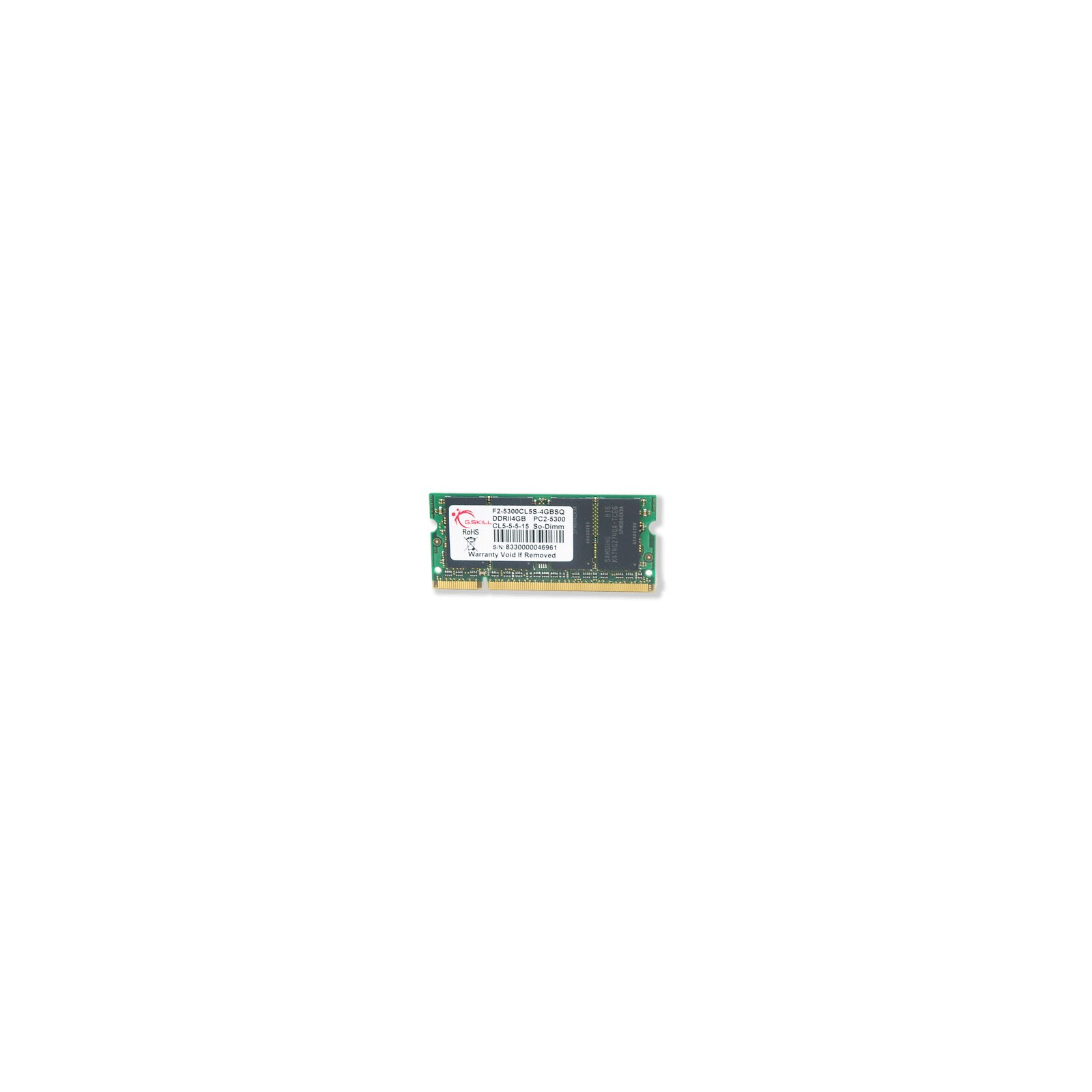 Модуль пам'яті для ноутбука SoDIMM DDR2 4GB 667 MHz G.Skill (F2-5300CL5S-4GBSQ)