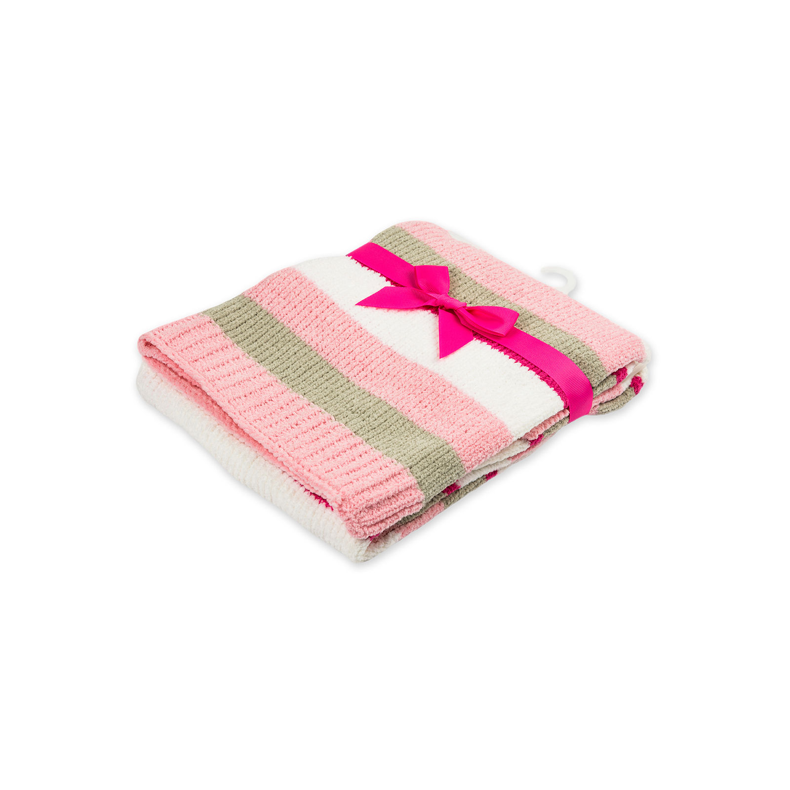 Детское одеяло Luvable Friends мягкое в полоску для девочек (50435.F) изображение 2