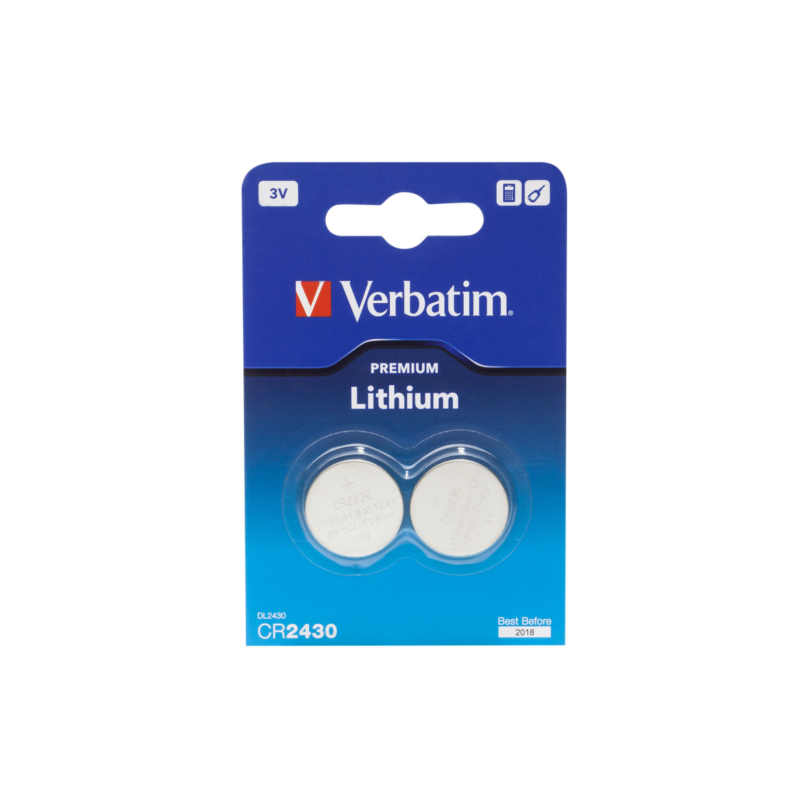 Батарейка Verbatim CR 2430 Lithium 3V * 2 (49937)
