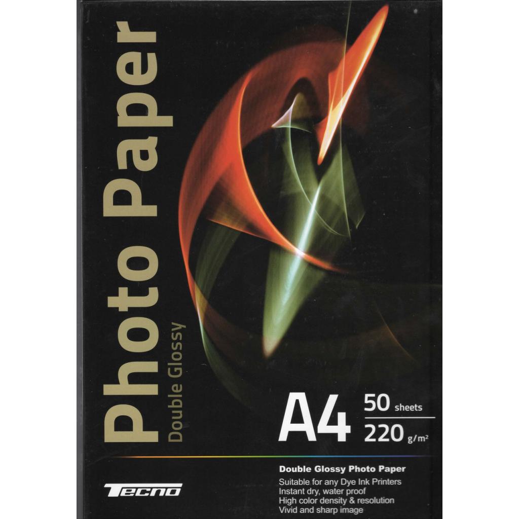 Фотопапір Tecno A4 220g 50 p. Doubl Glossy, Premium Photo Paper CB (PGD 220 A4 CP)