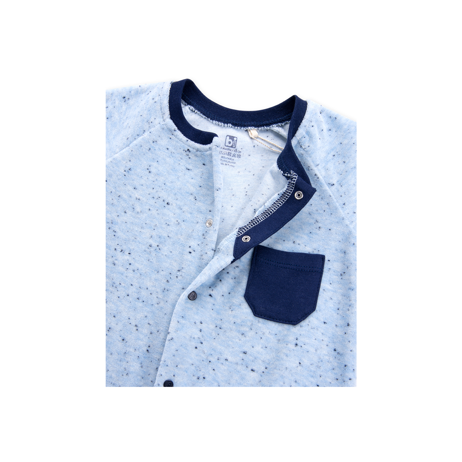 Человечек Bibaby велюровый с карманчиком "London" (60169-68B-blue) изображение 4