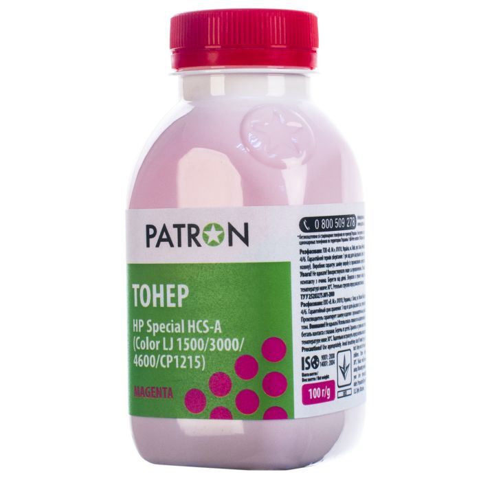 Тонер HP CLJ 1500/3000/4600/CP1215) BLACK 100г Patron (HCS-A-B-100) зображення 2