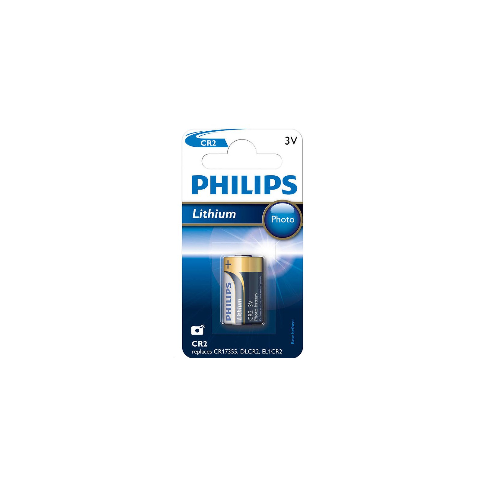 Батарейка Philips CR2 Lithium Photo 3V (CR2/01B)