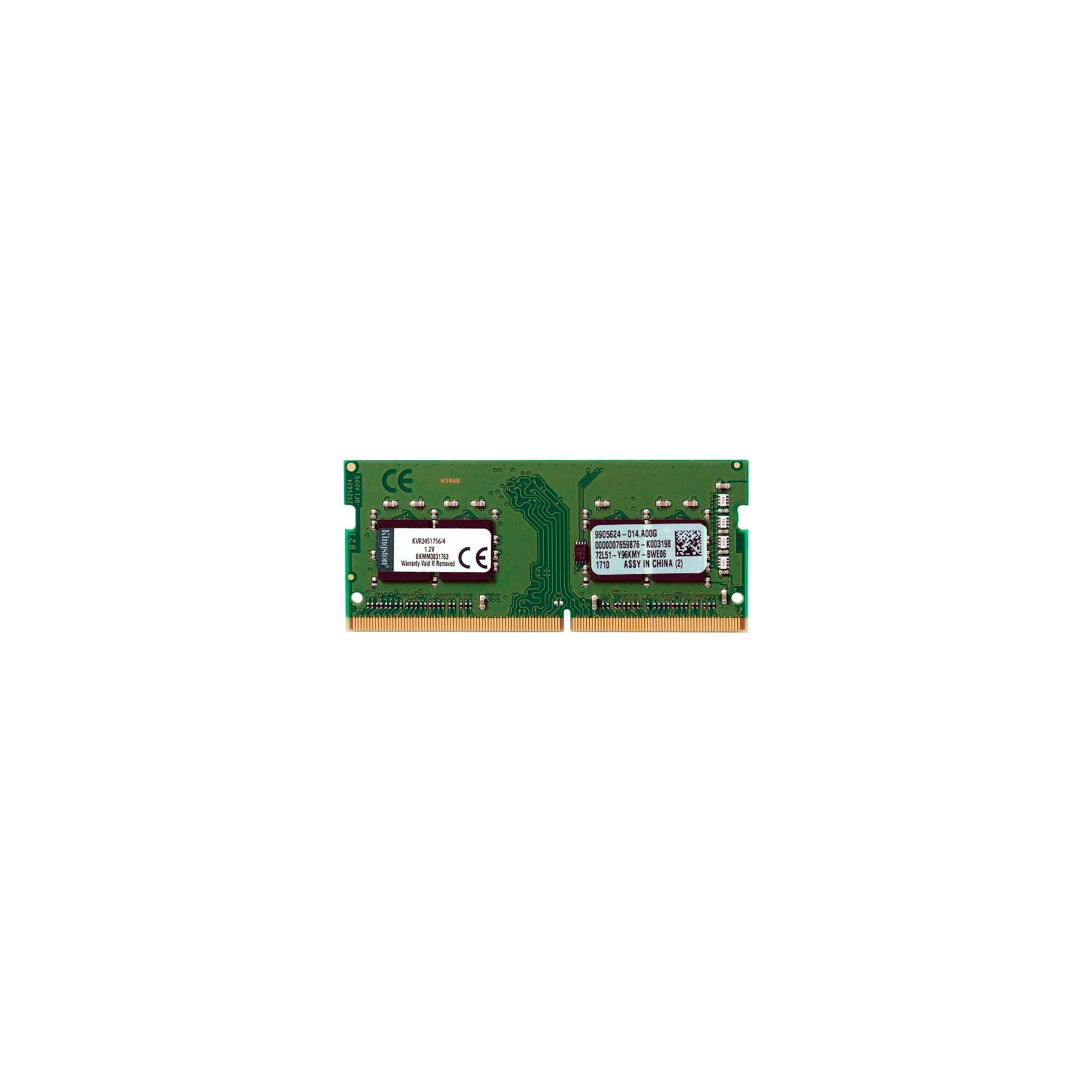 Модуль пам'яті для ноутбука SoDIMM DDR4 4GB 2400 MHz Kingston (KVR24S17S6/4)