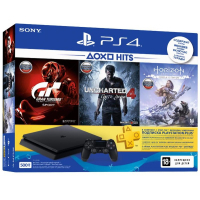Игровая консоль Sony PlayStation 4 Slim 500 Gb Black (HZD+GTS+UC4+PSPlus 3М) (9395270) изображение 9