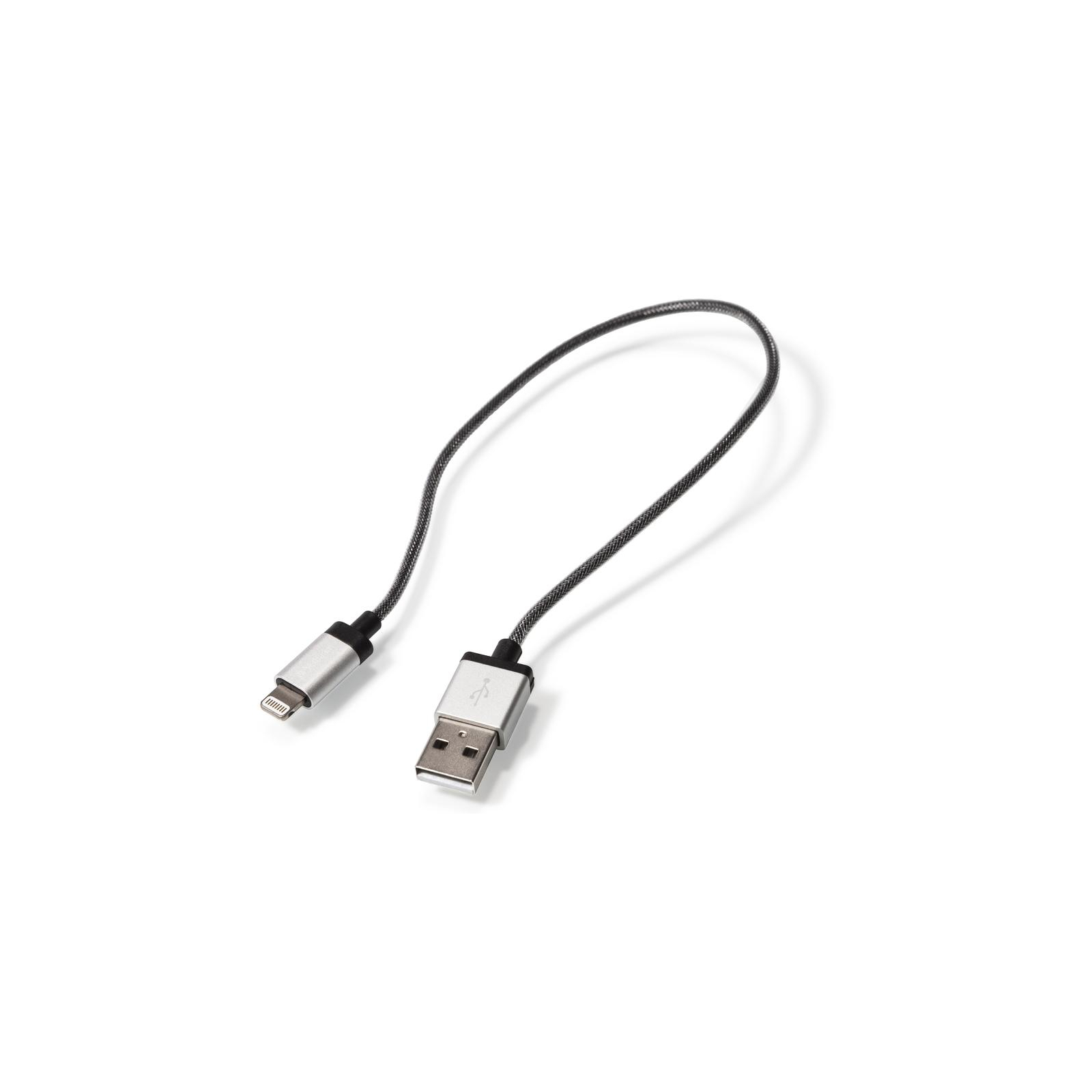 Дата кабель USB 2.0 AM to Lightning 0.3m silver Verbatim (48854) зображення 2