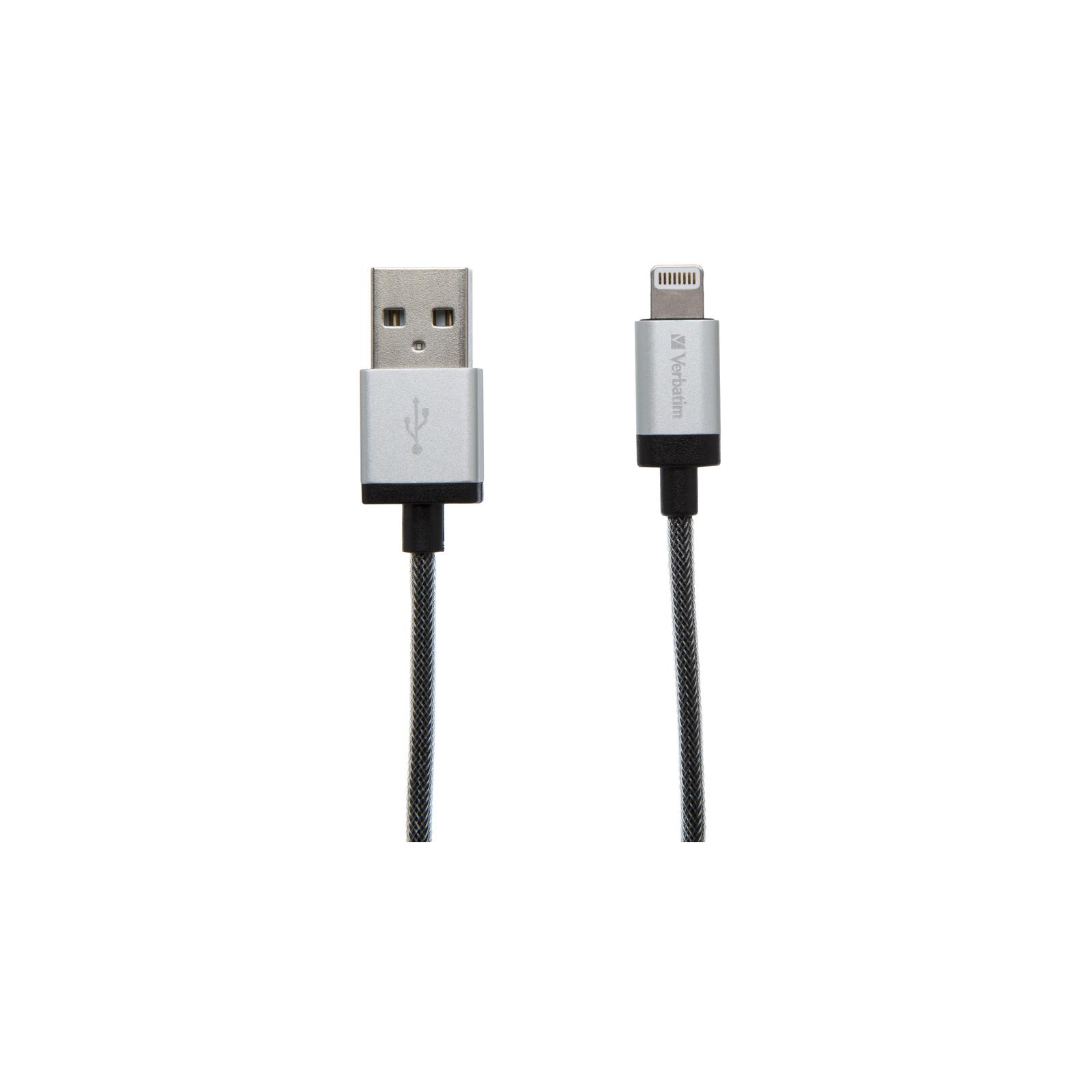 Дата кабель USB 2.0 AM to Lightning 0.3m silver Verbatim (48854)