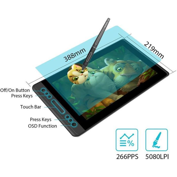 Графічний планшет Huion Kamvas Pro 13 (PRO13) зображення 9