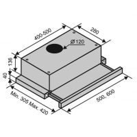 Витяжка кухонна Ventolux GARDA 50 WH (700) SLIM зображення 6