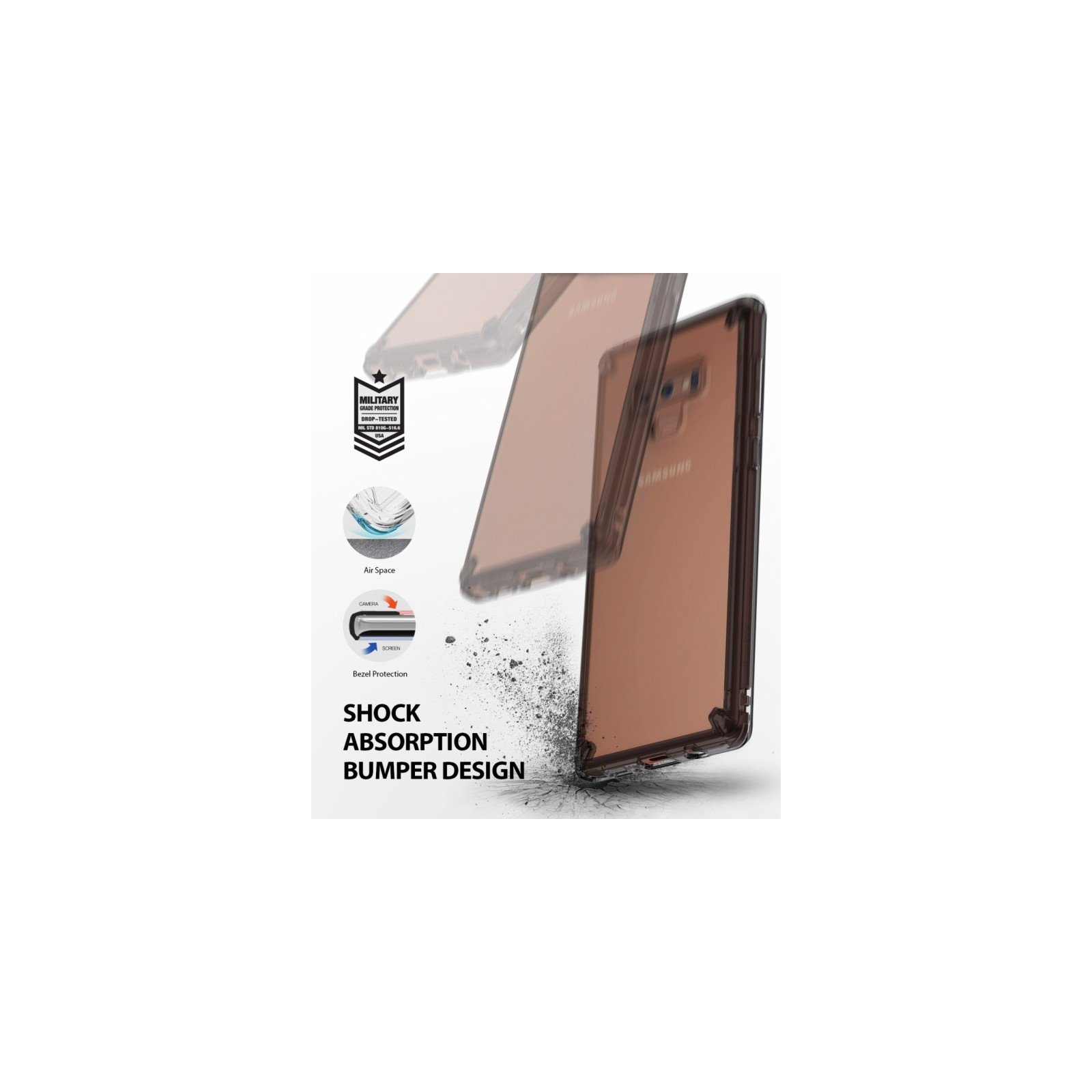 Чохол до мобільного телефона Ringke Fusion Samsung Galaxy Note 9 Smoke Black (RCS4458) зображення 4