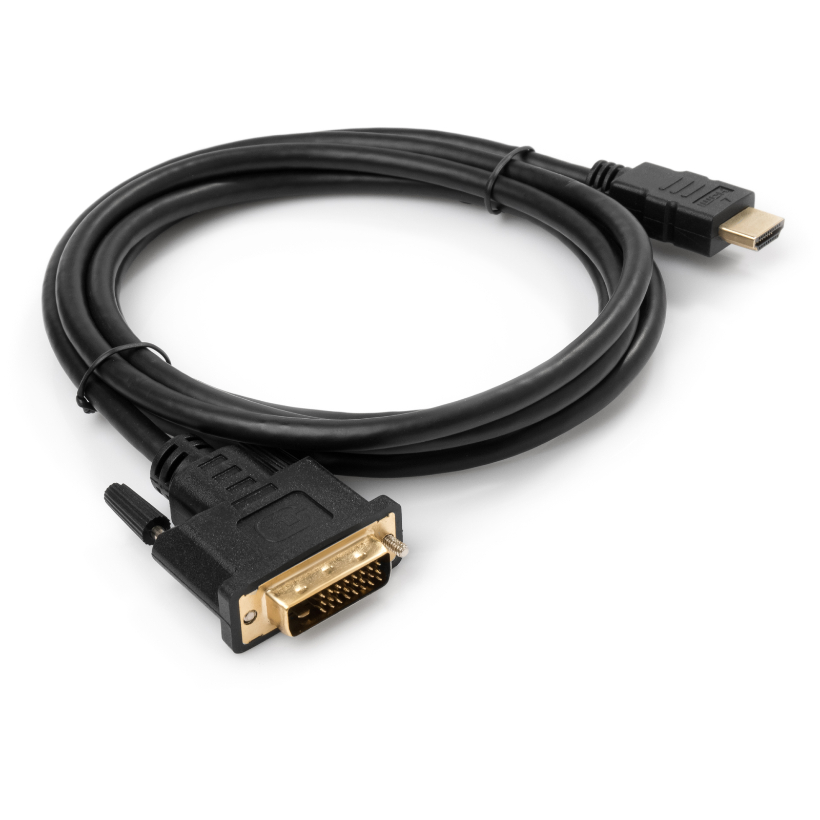 Кабель мультимедийный HDMI to DVI 24+1pin, 1.8m Vinga (VCPHDMI2DVIMM1.8BK) изображение 3