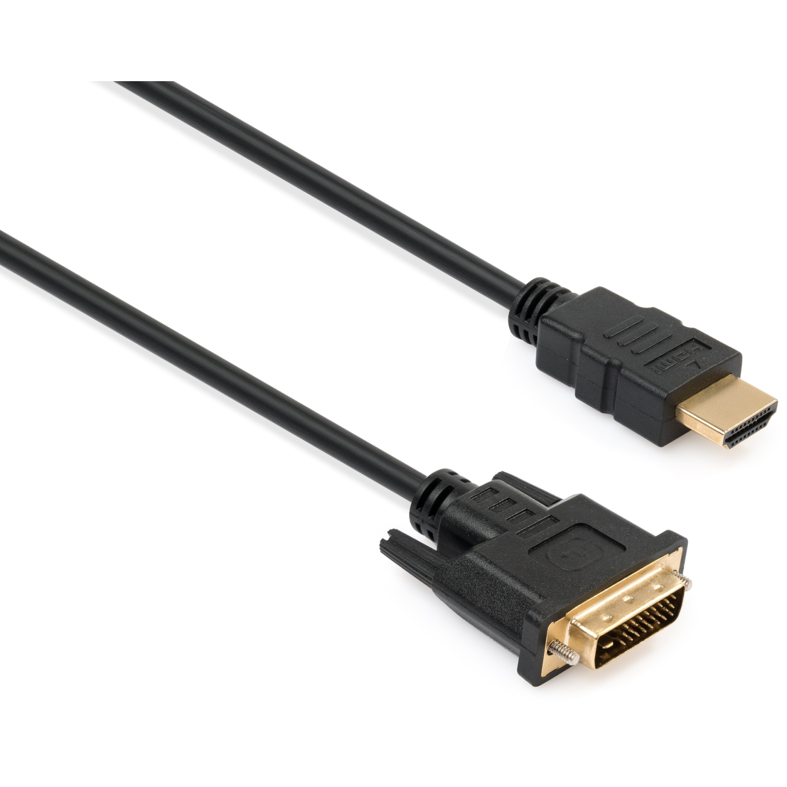 Кабель мультимедійний HDMI to DVI 24+1pin, 1.8m Vinga (VCPHDMI2DVIMM1.8BK)