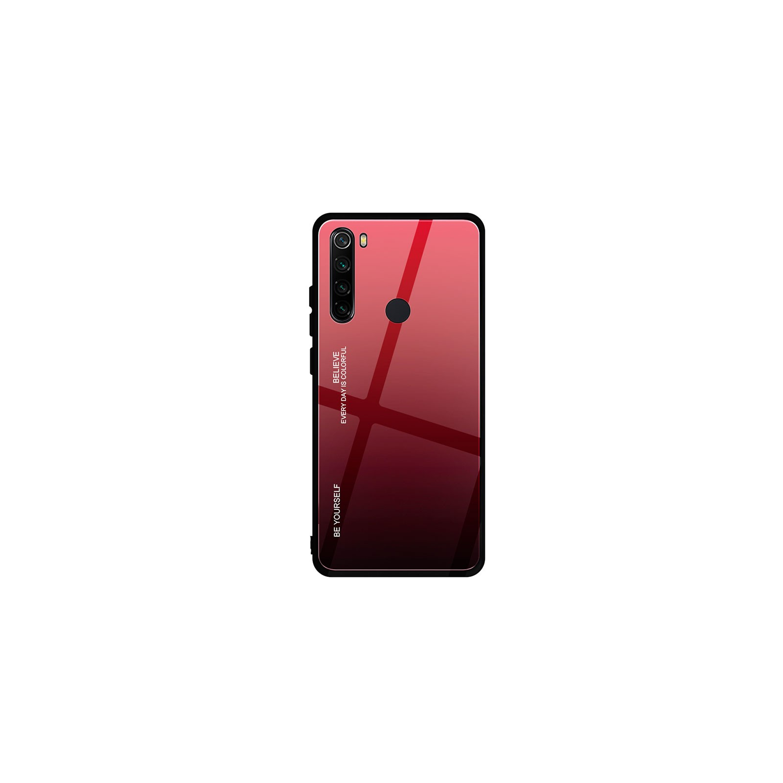 Чохол до мобільного телефона BeCover Gradient Glass для Xiaomi Redmi Note 8 Red-Black (704450)