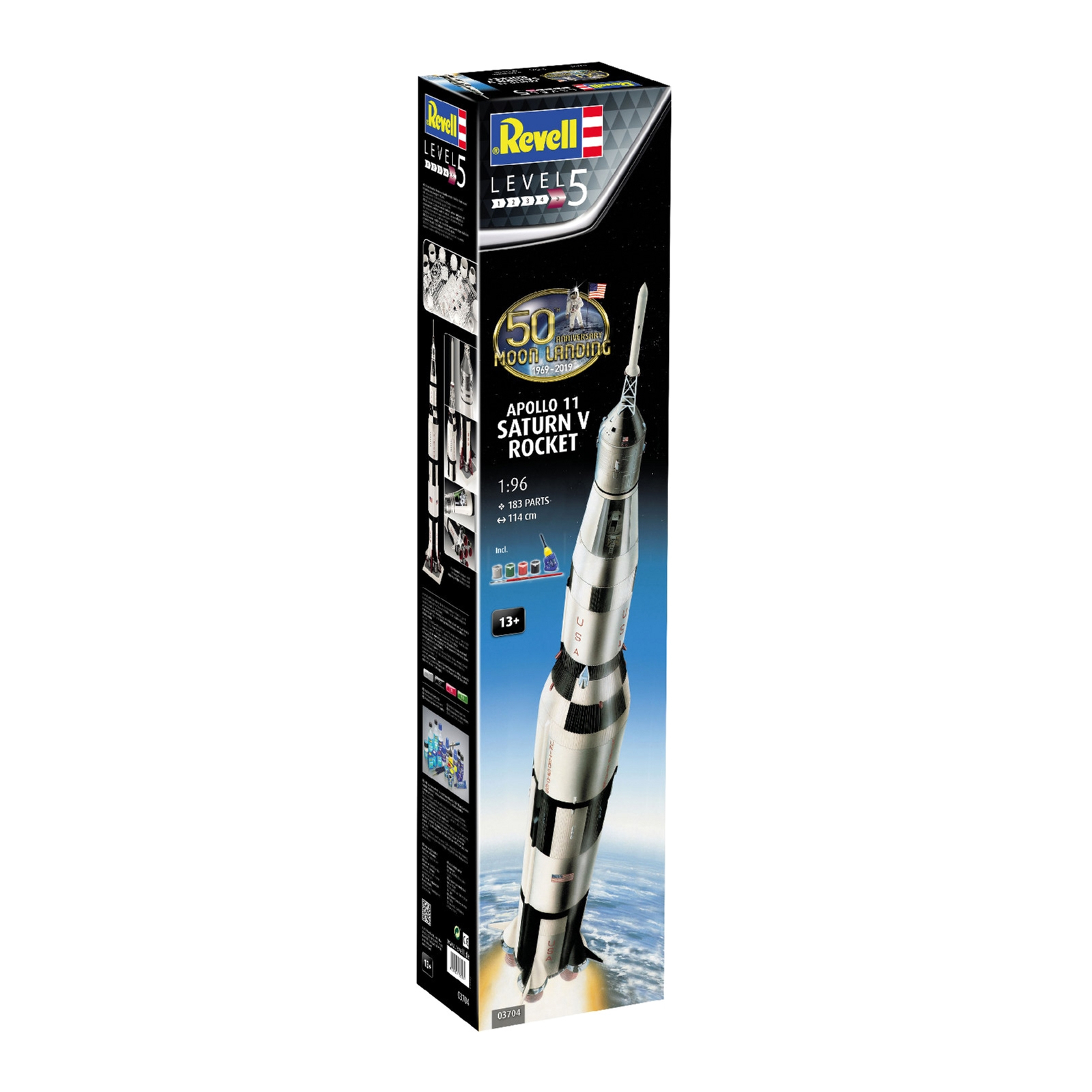 Сборная модель Revell Ракета-носитель СатурнV миссии Аполлон 11 уровень 5, 1:96 (RVL-03704)