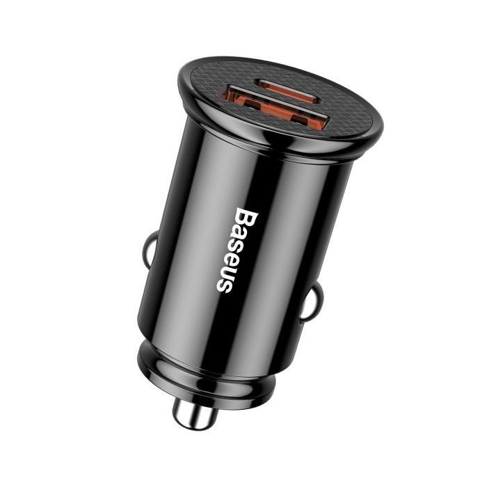 Зарядное устройство Baseus Circular Plastic USB, Type-C PD3.0, QC4.0, black (CCALL-YS01)