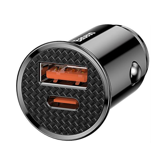 Зарядное устройство Baseus Circular Plastic USB, Type-C PD3.0, QC4.0, black (CCALL-YS01) изображение 2
