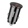 Зарядное устройство Baseus Circular Plastic USB, Type-C PD3.0, QC4.0, black (CCALL-YS01)