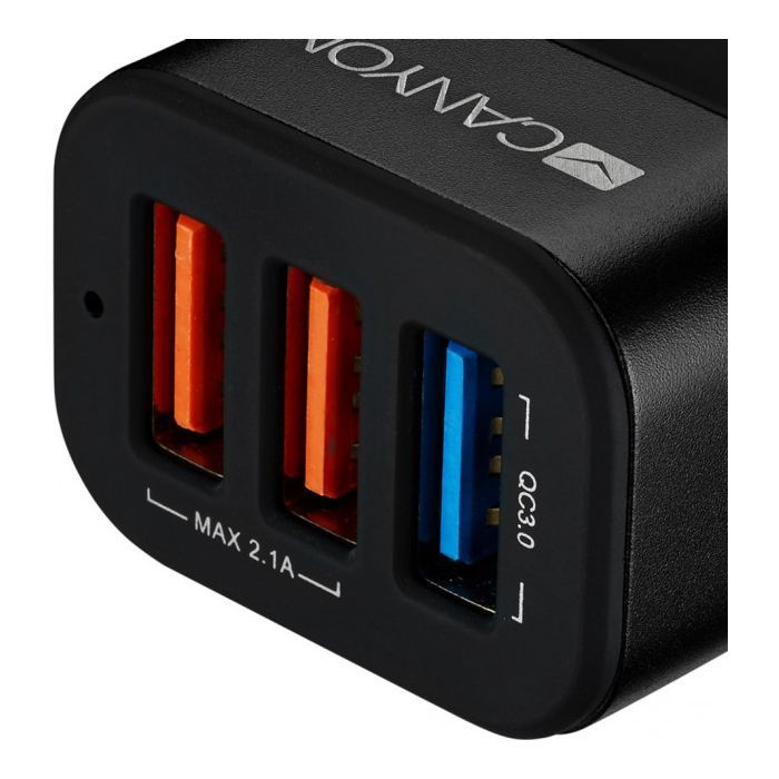 Зарядное устройство Canyon Universal 3xUSB car adapter (CNE-CCA07B) изображение 3