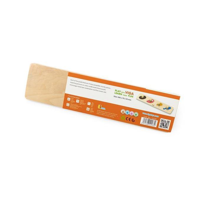 Развивающая игрушка Viga Toys Рамка-вкладыш с ручками Мясо и рыба (44533) изображение 3