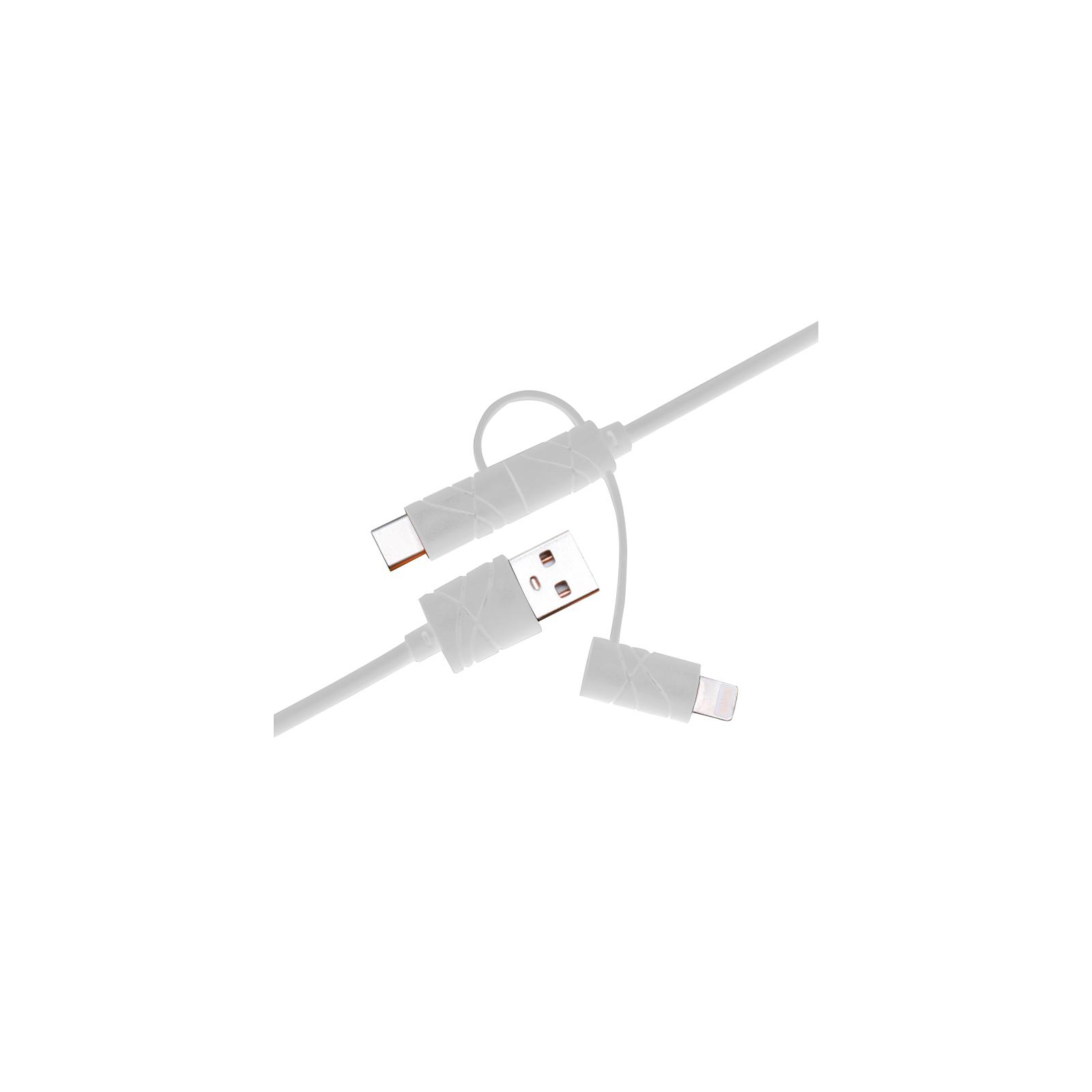 Дата кабель USB 2.0 AM to Lightning + Micro 5P + Type-C 1.2m white XoKo (SC-310-WH)
