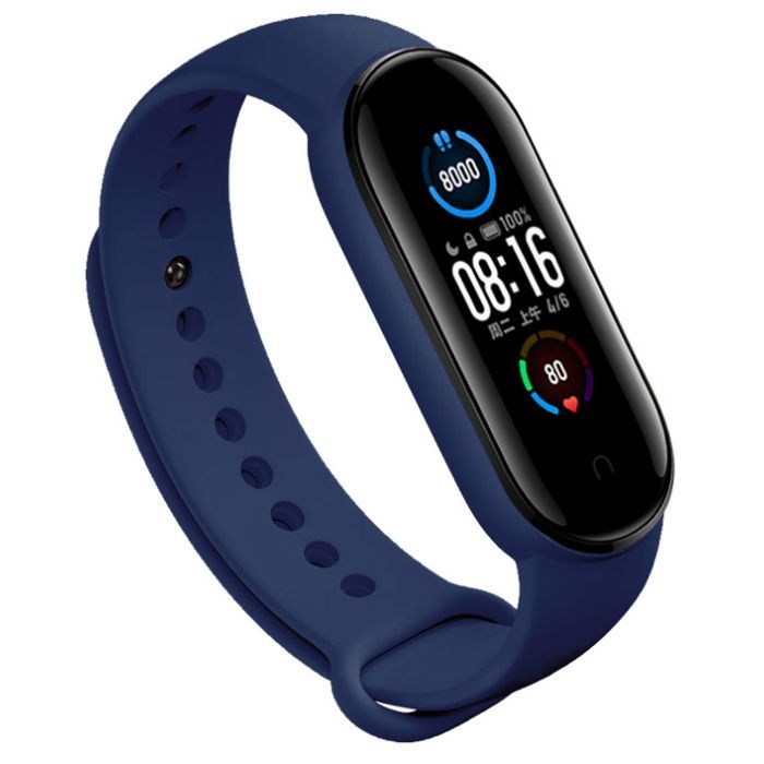Ремешок для фитнес браслета BeCover Silicone для Xiaomi Mi Smart Band 5 Deep Blue (705065)