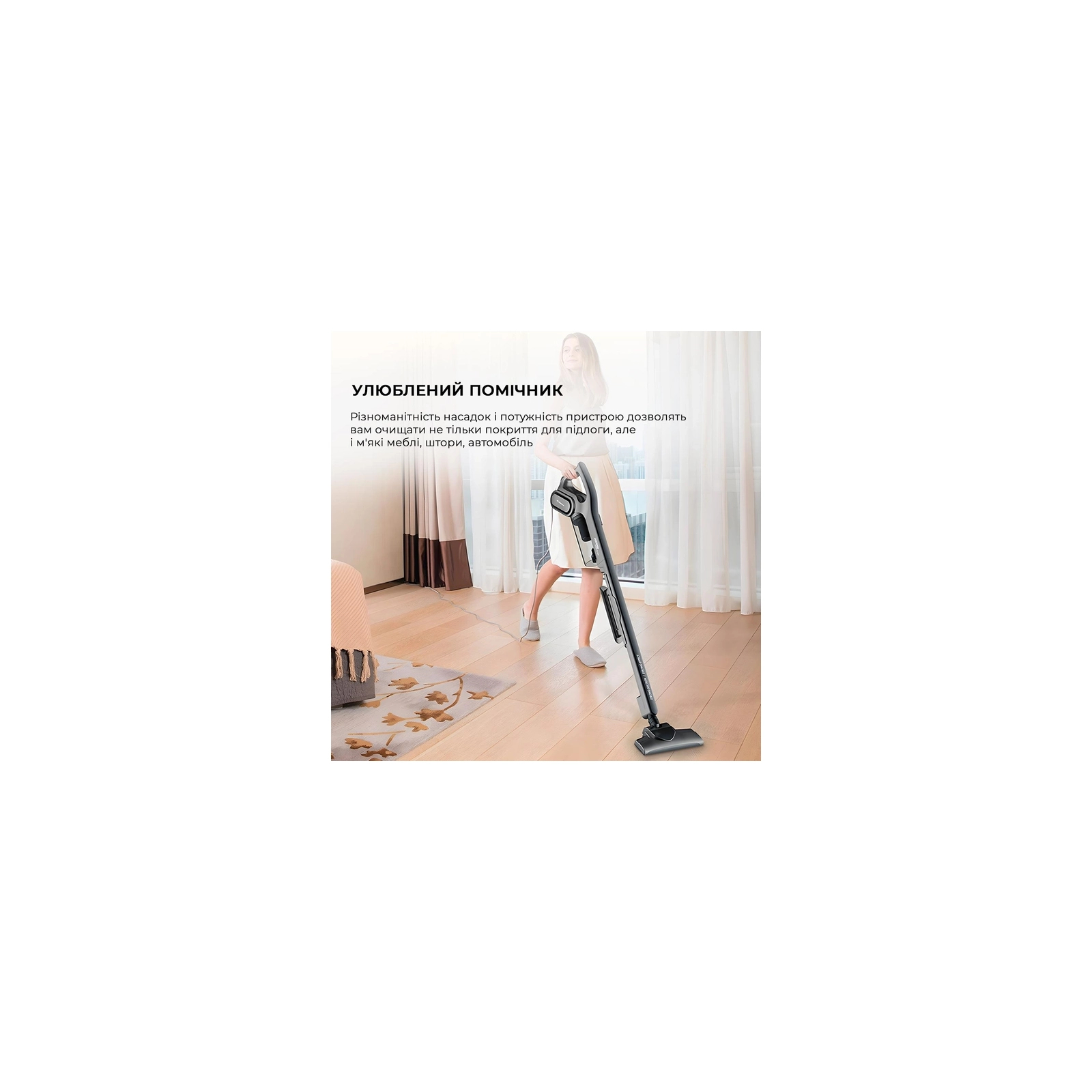 Пилосос Deerma Stick Vacuum Cleaner Cord Gray (DX700S) зображення 11