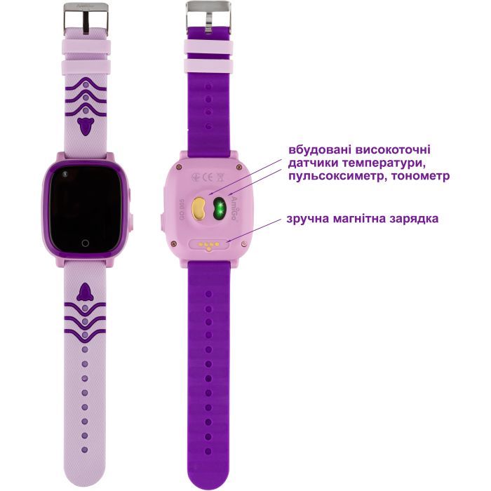 Смарт-годинник Amigo GO005 4G WIFI Kids waterproof Thermometer Pink (747018) зображення 5