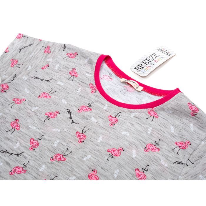 Піжама дитяча Breeze з фламінго (15778-140G-gray) зображення 7