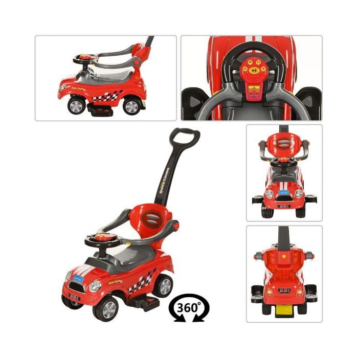 Чудомобиль Bambi с толкателем Красная (Z 321-3) изображение 2