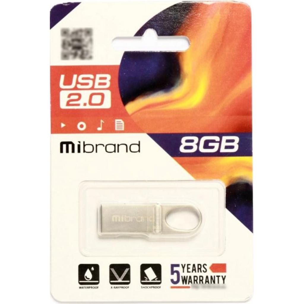 USB флеш накопичувач Mibrand 8GB Irbis Silver USB 2.0 (MI2.0/IR8U3S) зображення 2