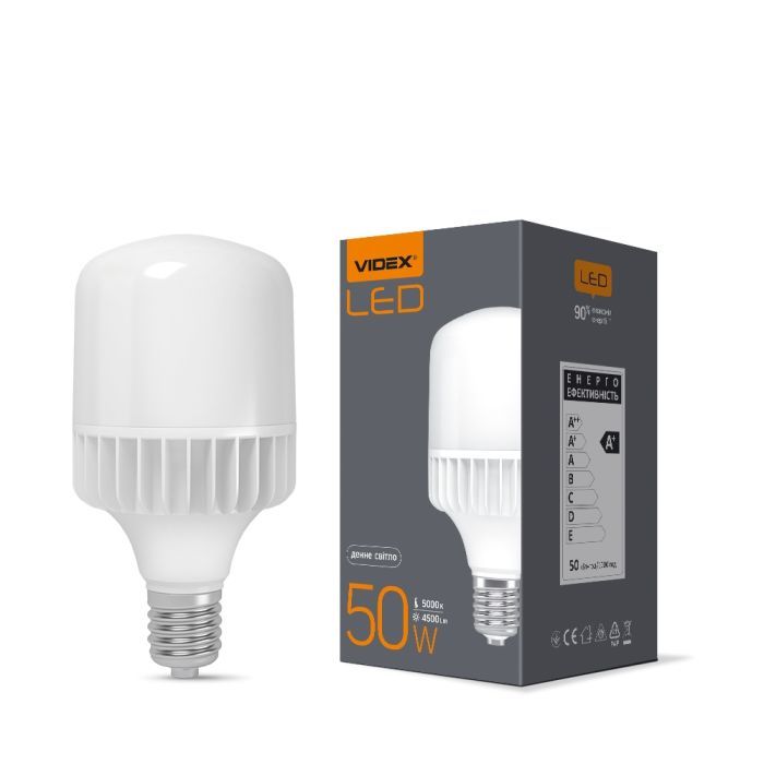 Лампочка Videx A118 50W E40 5000K 220V (VL-A118-50405) зображення 2