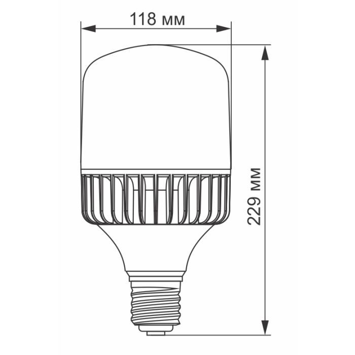 Лампочка Videx A118 50W E40 5000K 220V (VL-A118-50405) зображення 3