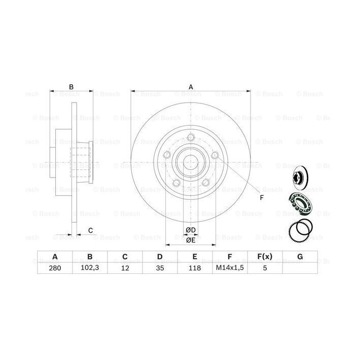 Гальмівний диск Bosch 0 986 479 271 зображення 5
