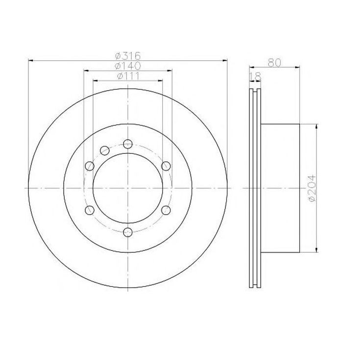 Тормозной диск Profit 5010-0976