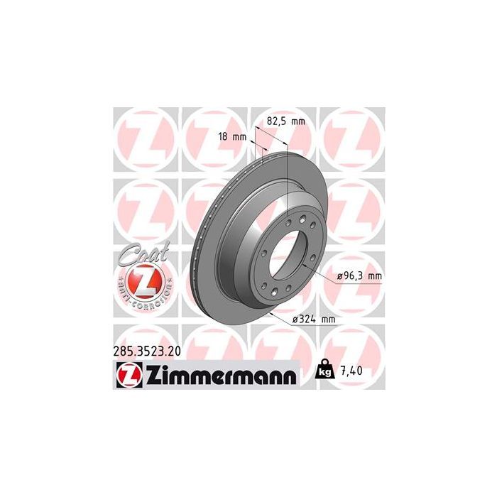 Тормозной диск ZIMMERMANN 285.3523.20