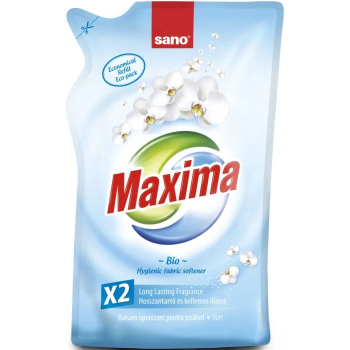Кондиционер для белья Sano Maxima Bio сменная упаковка 1 л (7290010935512)