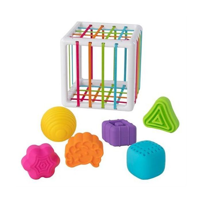 Развивающая игрушка Fat Brain Toys Куб-сортер со стенками-шнурочками InnyBin (F251ML)