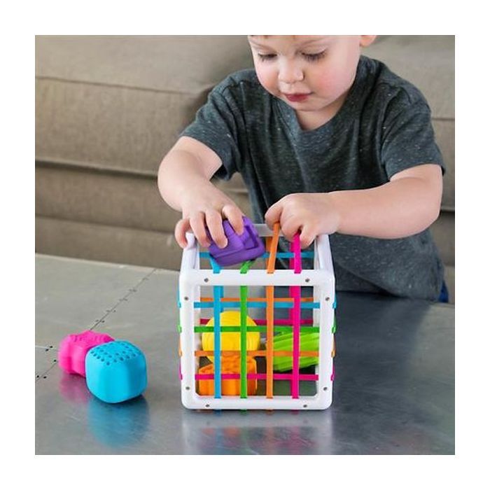 Развивающая игрушка Fat Brain Toys Куб-сортер со стенками-шнурочками InnyBin (F251ML) изображение 5