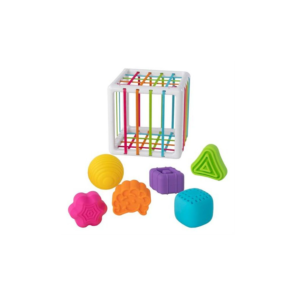 Развивающая игрушка Fat Brain Toys Куб-сортер со стенками-шнурочками InnyBin (F251ML)