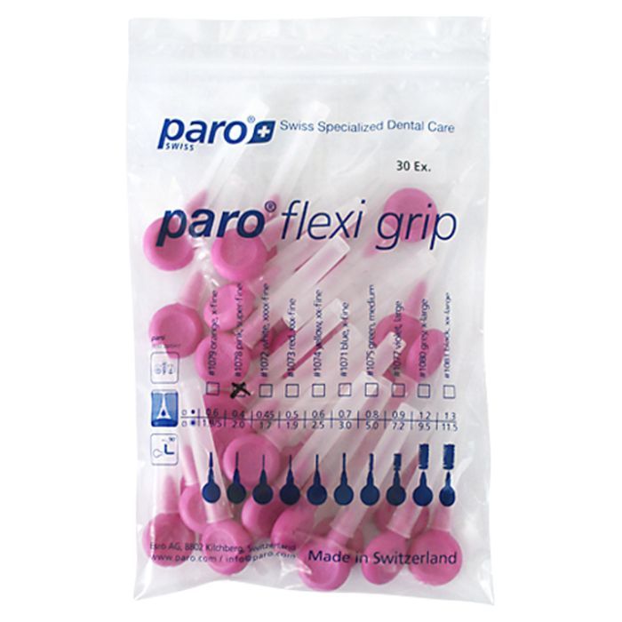 Щетки для межзубных промежутков Paro Swiss Flexi Grip супер-тонкие 2.0 мм 30 шт. (7610458810781) изображение 2