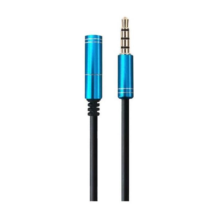 Кабель мультимедийный Maxxter 3.5 мм jack M to F 1.0m 4-pin (A-3434-1m)