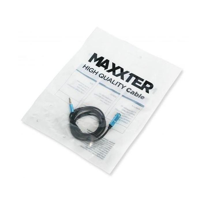 Кабель мультимедийный Maxxter 3.5 мм jack M to F 1.0m 4-pin (A-3434-1m) изображение 2