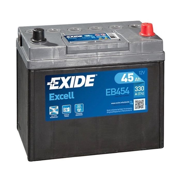 Акумулятор автомобільний EXIDE EXCELL 45A (EB454)