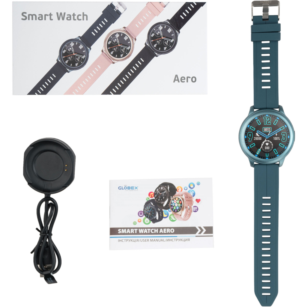 Смарт-годинник Globex Smart Watch Aero Blue зображення 5